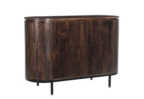 Livingfurn - Dressoir Noor Walnut 115cm - Mangohout / Gecoat Staal