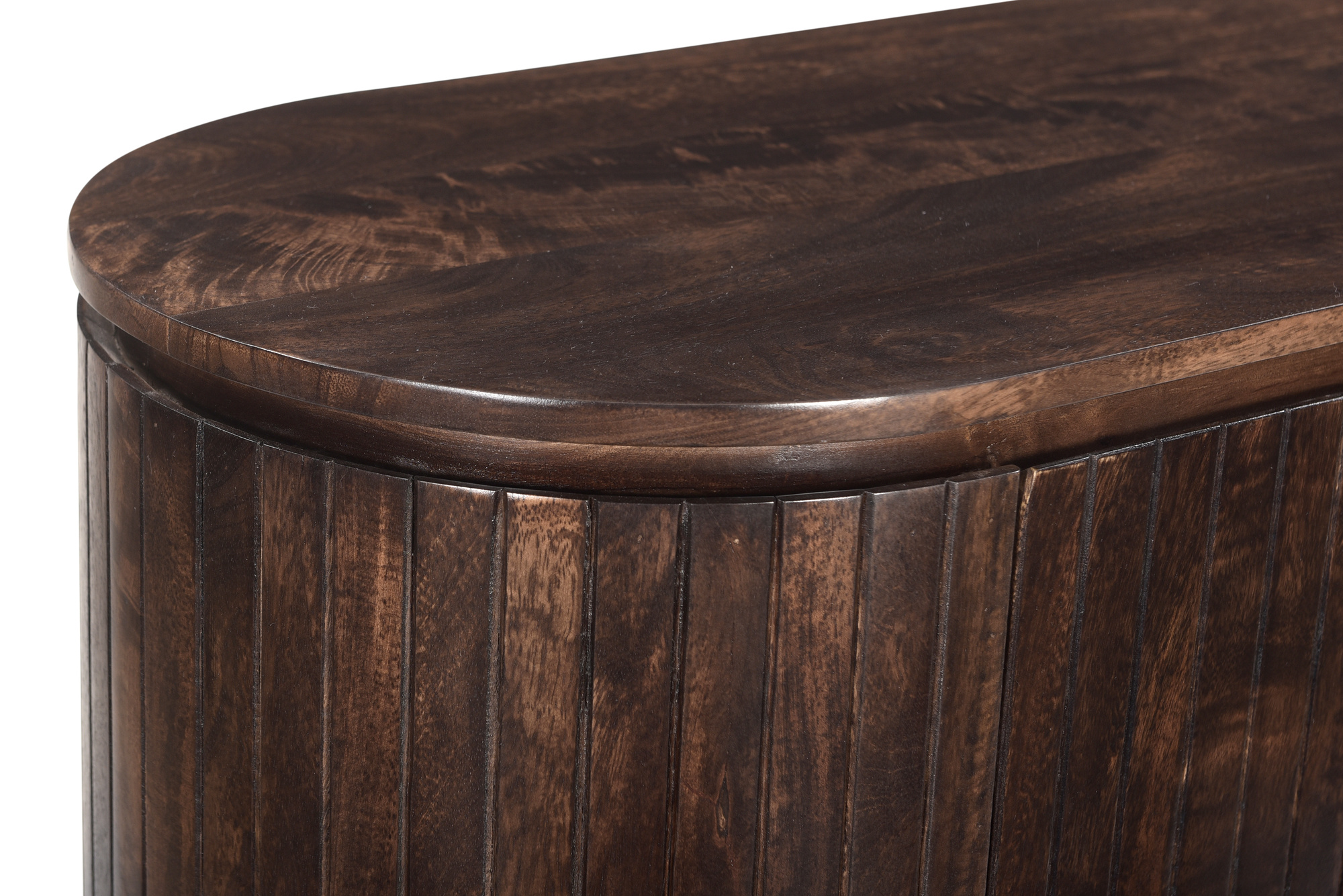 Livingfurn - Dressoir Noor Walnut 115cm - Mangohout / Gecoat Staal