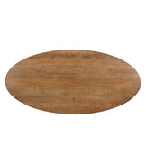 Livingfurn - Eetkamertafel Jesper Oval 210 cm - Mangohout / Gecoat Staal