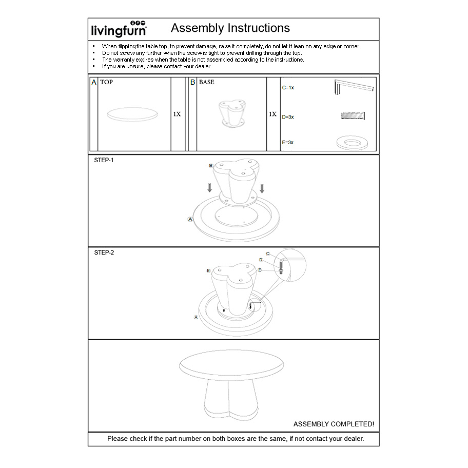 Brix - Salontafel Brix Clubs 80cm - Mangohout