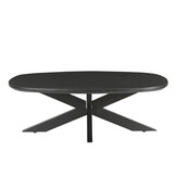 Livingfurn - Salontafel Jesper Black 120 - Mangohout / Gecoat Staal