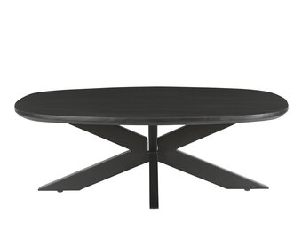 Livingfurn - Salontafel Jesper Black 120 - Mangohout / Gecoat Staal
