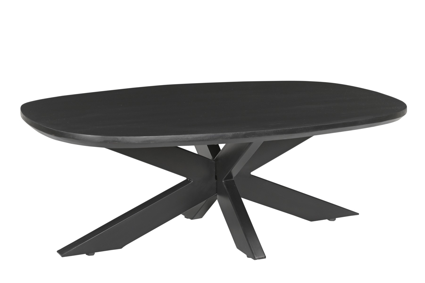 Livingfurn - Salontafel Jesper Black 120 - Mangohout / Gecoat Staal