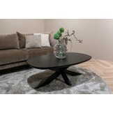 Livingfurn - Salontafel Jesper Black 120 - Mangohout / Gecoat Staal