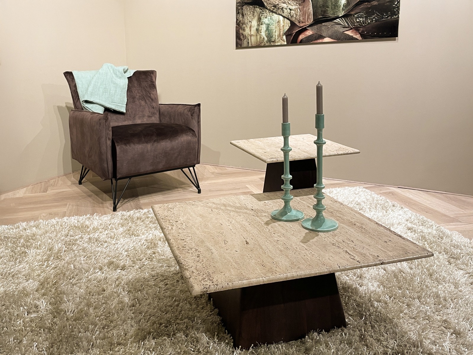 Livingfurn - Salontafel Valentino 75cm - Mangohout