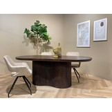 Livingfurn - Eetkamertafel Sevilla Brown 250cm - Mangohout