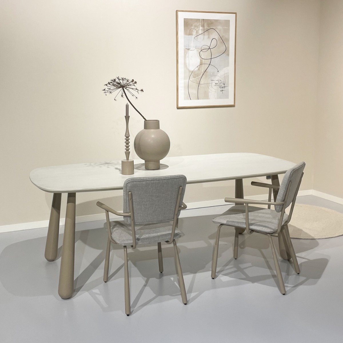 Brix - Eetkamerstoel Finn Sand - Beige - Set van 2