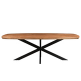 Livingfurn - Eetkamertafel Jesper Danish Oval 230cm - Mangohout / Gecoat Staal