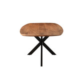 Livingfurn - Eetkamertafel Jesper Danish Oval 230cm - Mangohout / Gecoat Staal