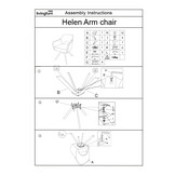 Livingfurn - Eetkamerstoel Helen Sand - Naturel - Set van 2