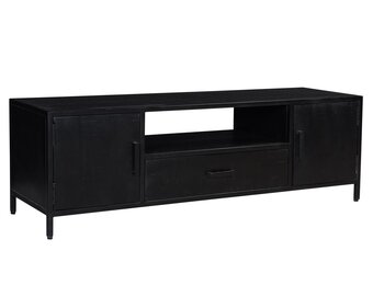 Livingfurn - TV Meubel Kala 180 cm - Mangohout / Gecoat Staal