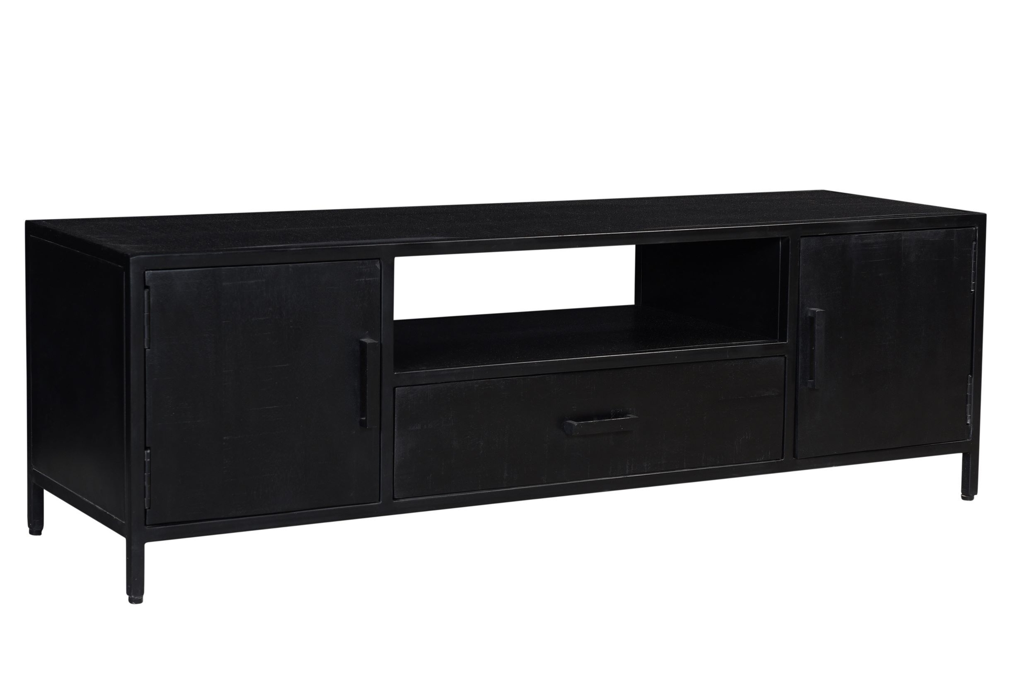 Livingfurn - TV Meubel Kala 180 cm - Mangohout / Gecoat Staal