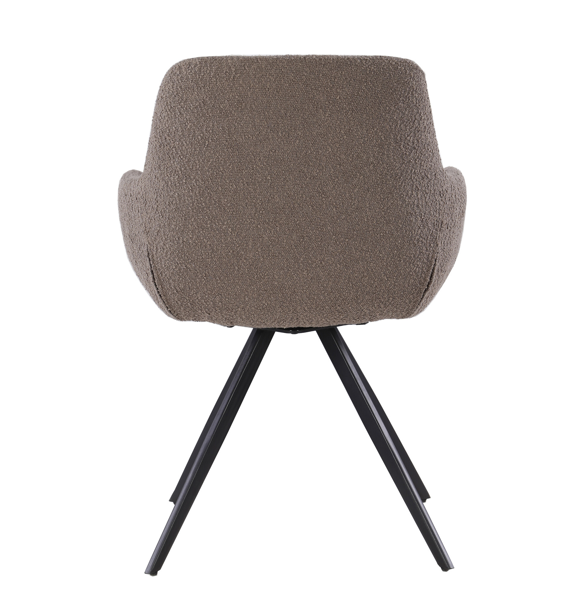 Livingfurn - Eetkamerstoel Doreen Boucle - Brown - 2 stuks