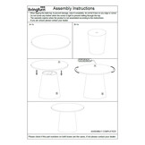 Livingfurn - Eetkamertafel Valentino Round 130cm - Mangohout / Travertin