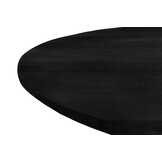 Livingfurn - Eetkamertafel Jesper Round Black - 130x130x76 cm - Mangohout