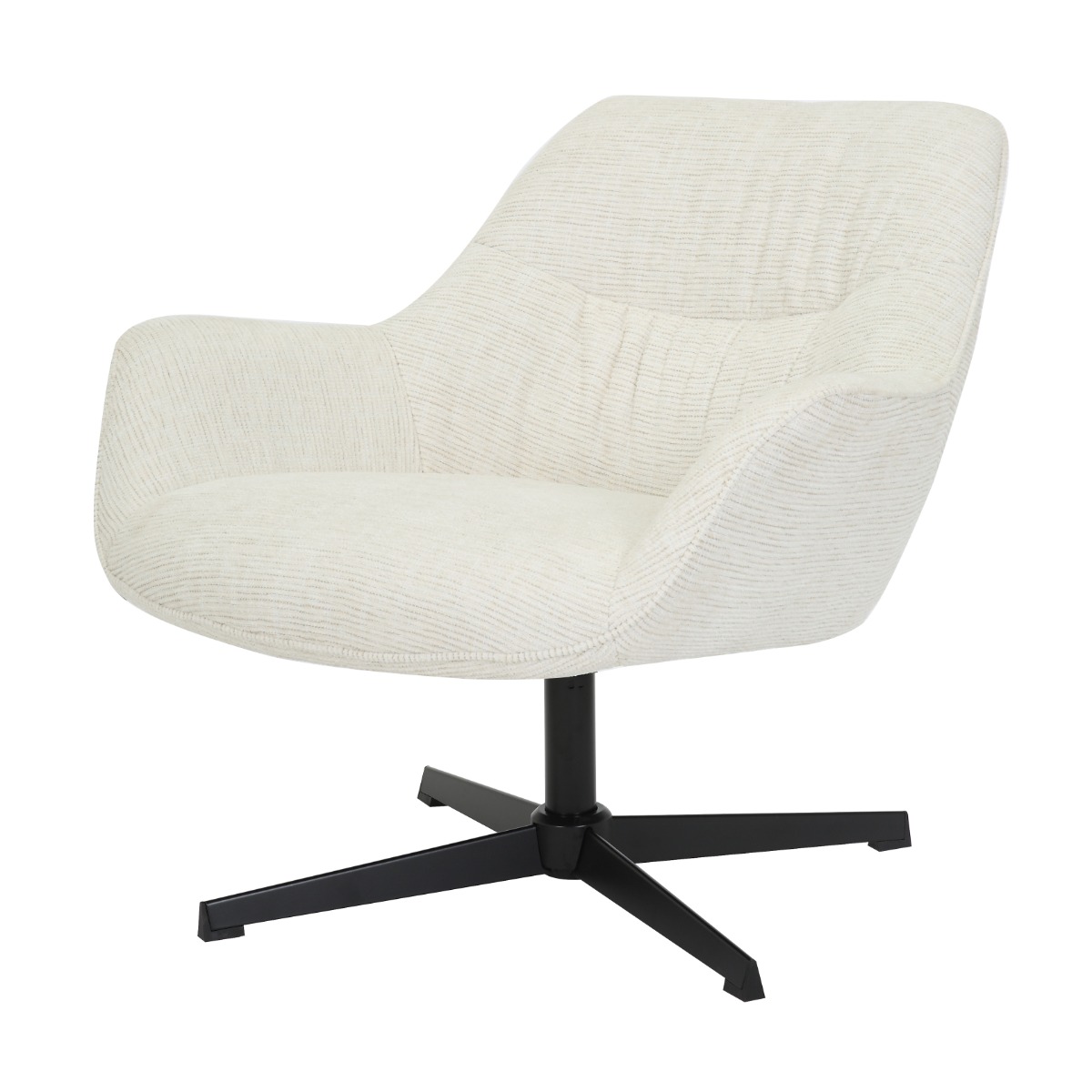 Livingfurn - Fauteuils Daphne Sand - Beige - Stof