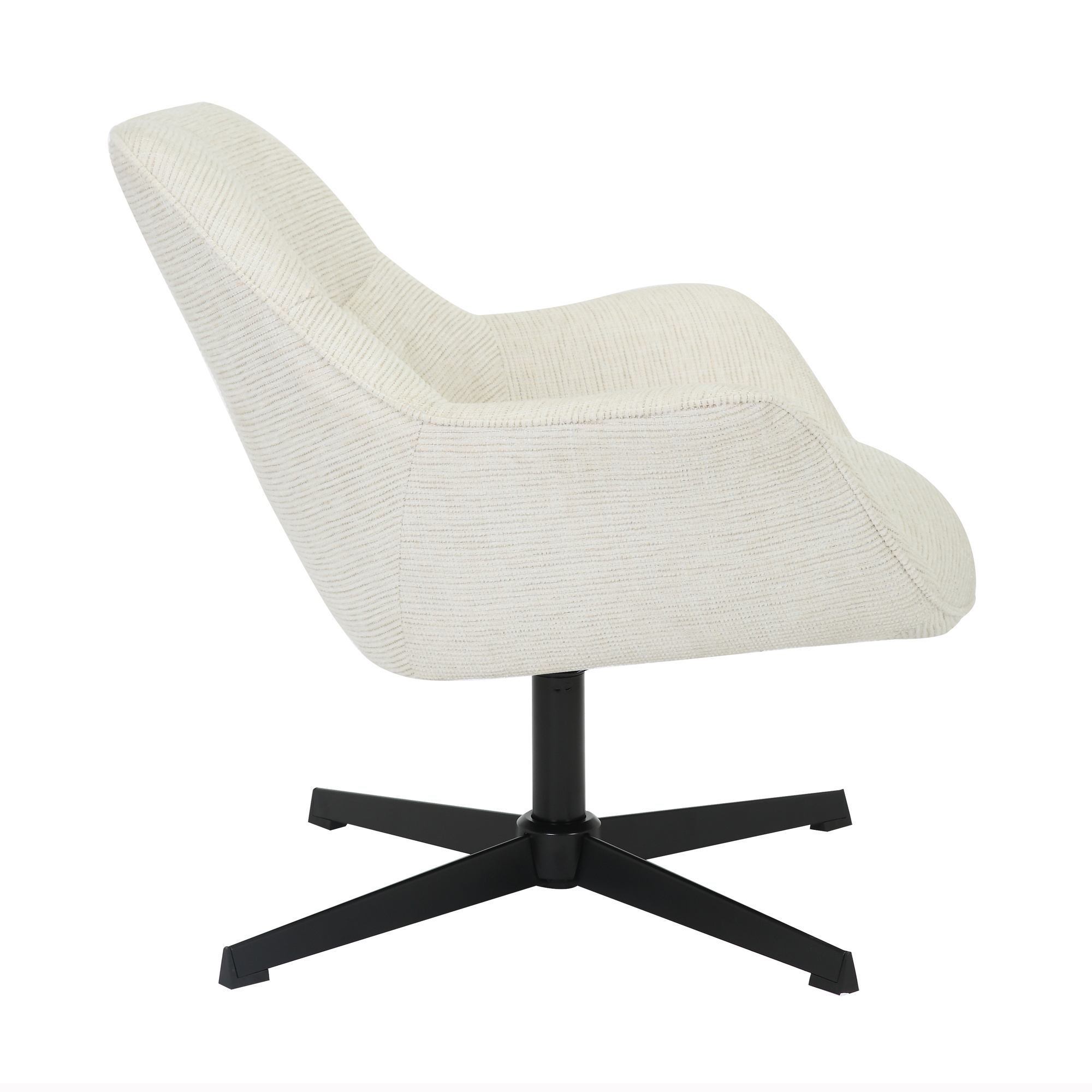 Livingfurn - Fauteuils Daphne Sand - Beige - Stof