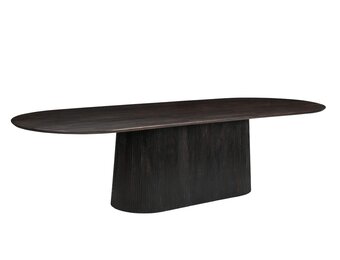 Livingfurn - Eetkamertafel Salvator Walnut 300cm - Mangohout