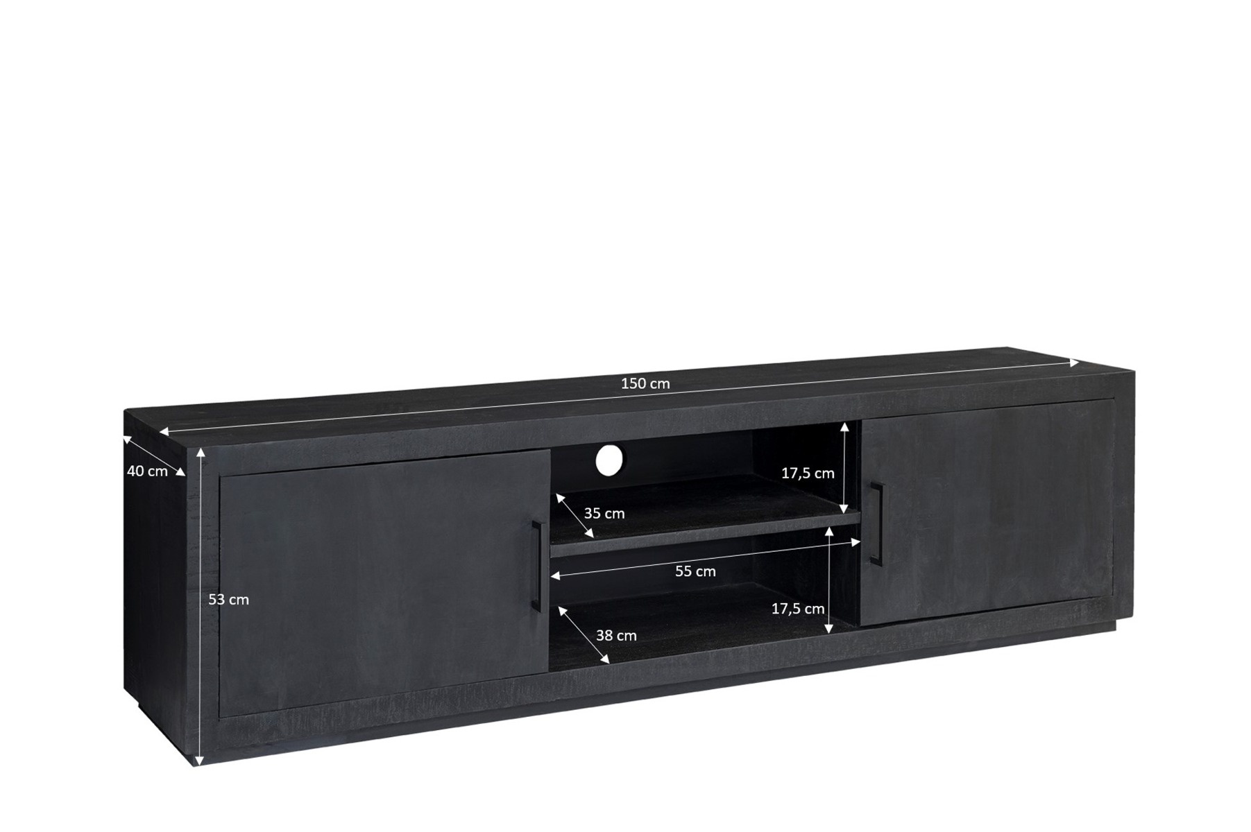 Livingfurn - TV Meubel Jaxx 150cm - Mangohout
