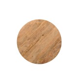 Livingfurn - Eetkamertafel Jesper Round 140cm - Mangohout / Gecoat Staal
