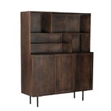 Livingfurn - Kabinetkast Elan 135cm - Mangohout / Gecoat Staal