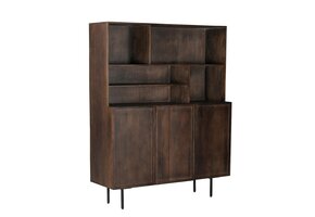 Livingfurn - Kabinetkast Elan 135cm - Mangohout / Gecoat Staal
