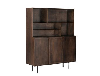 Livingfurn - Kabinetkast Elan 135cm - Mangohout / Gecoat Staal