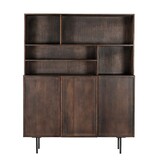 Livingfurn - Kabinetkast Elan 135cm - Mangohout / Gecoat Staal