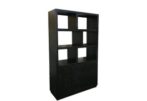 Livingfurn - Vitrinekast Jaxx Black 120cm - Mangohout