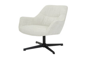 Livingfurn - Fauteuils Daphne Greige - Lichtgrijs - Stof