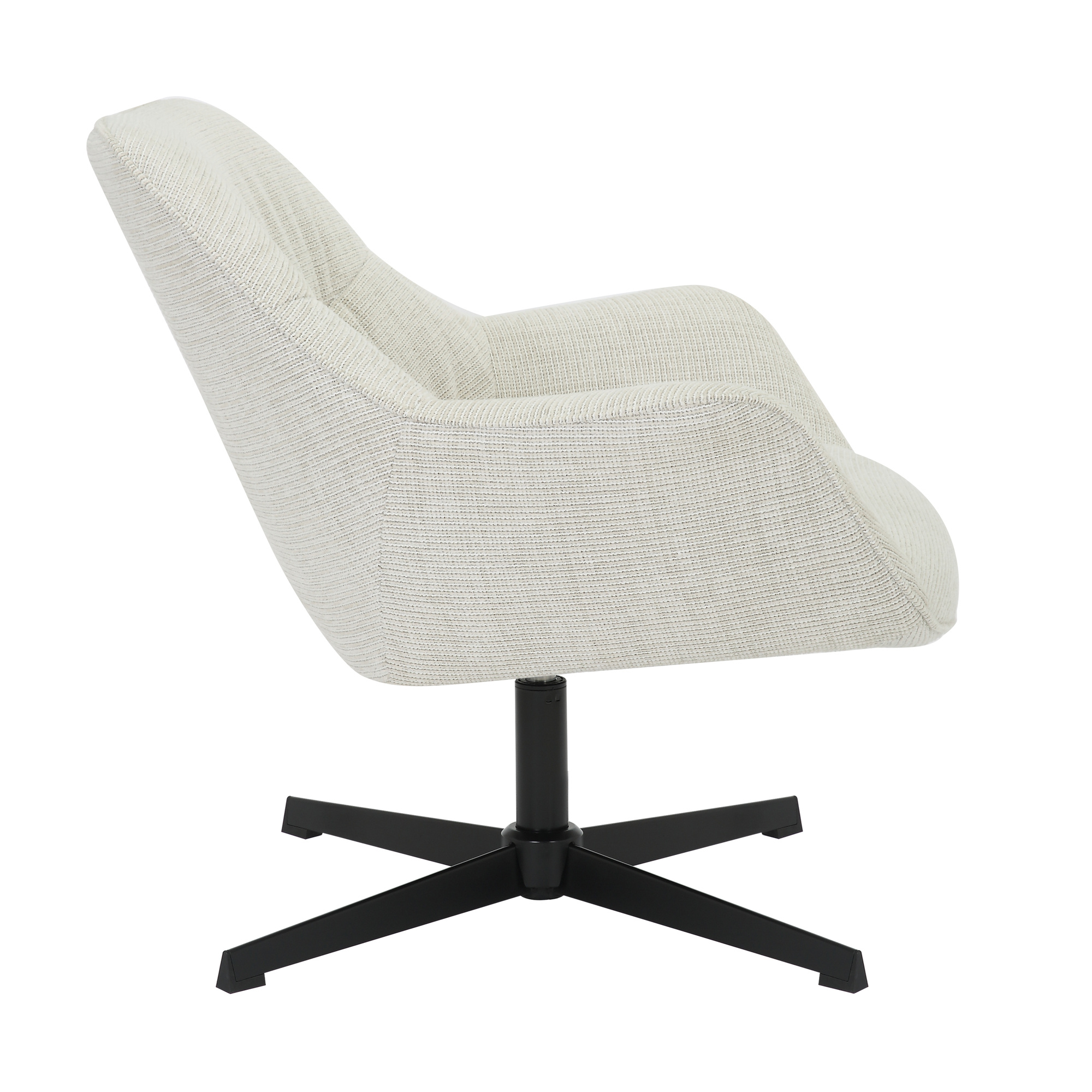 Livingfurn - Fauteuils Daphne Greige - Lichtgrijs - Stof