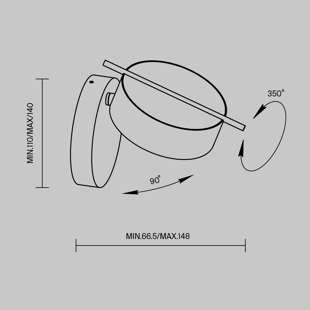 Maytoni - Wandlamp Nuance - Wit - Ø10