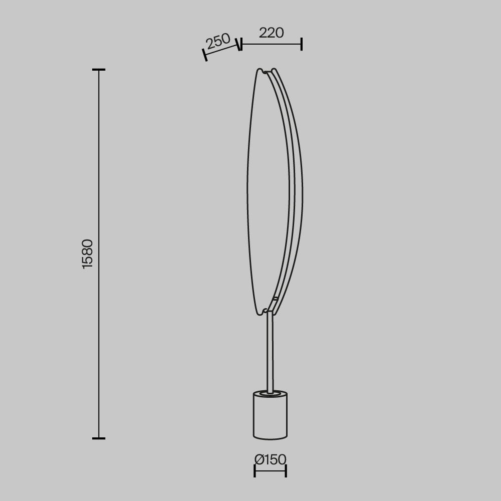 Maytoni - Vloerlamp Breeze - Messing