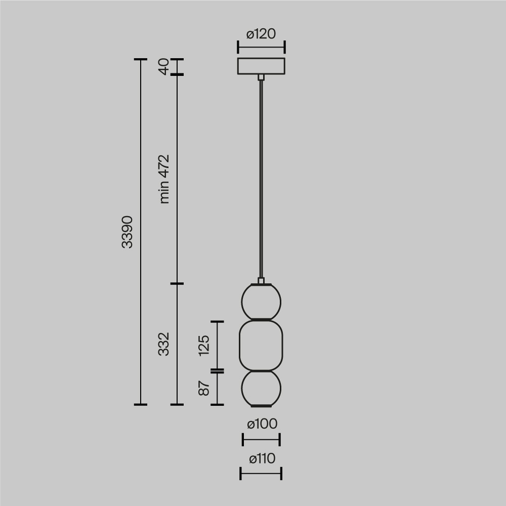Maytoni - Hanglamp Drop - Chroom - Ø12