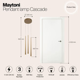 Maytoni - Hanglamp Cascade - Messing