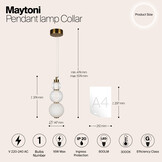Maytoni - Hanglamp Collar - Goud - Ø14,7
