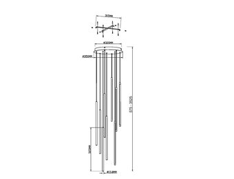 Maytoni - Hanglamp Light stick - Messing - Ø35