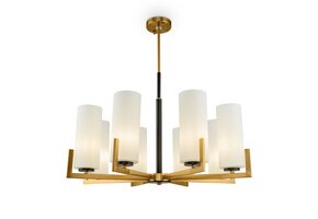 Maytoni - Kroonluchter Fortano - Zwart en messing - Ø76