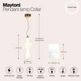 Maytoni - Hanglamp Collar - Goud - Ø14,7