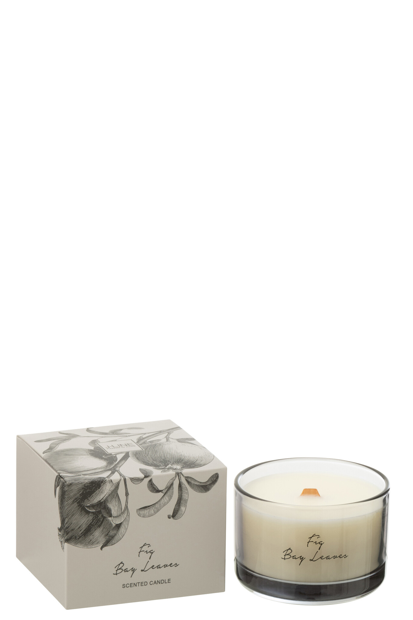 J-Line - Geurkaars Vijgen Bessen Bladeren Coco Wax Small - 50 Uur - 10.5x10.5x8.5cm