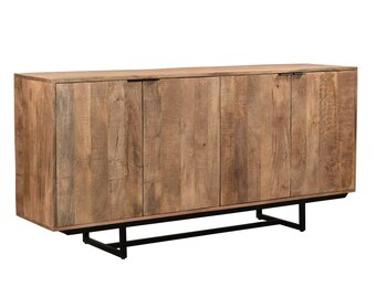 Livingfurn - Dressoir Valdez 180cm - Mangohout / Gecoat Staal