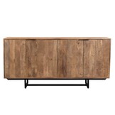 Livingfurn - Dressoir Valdez 180cm - Mangohout / Gecoat Staal