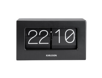Karlsson - Wall / Table Clock Boxed Flip - Zwart