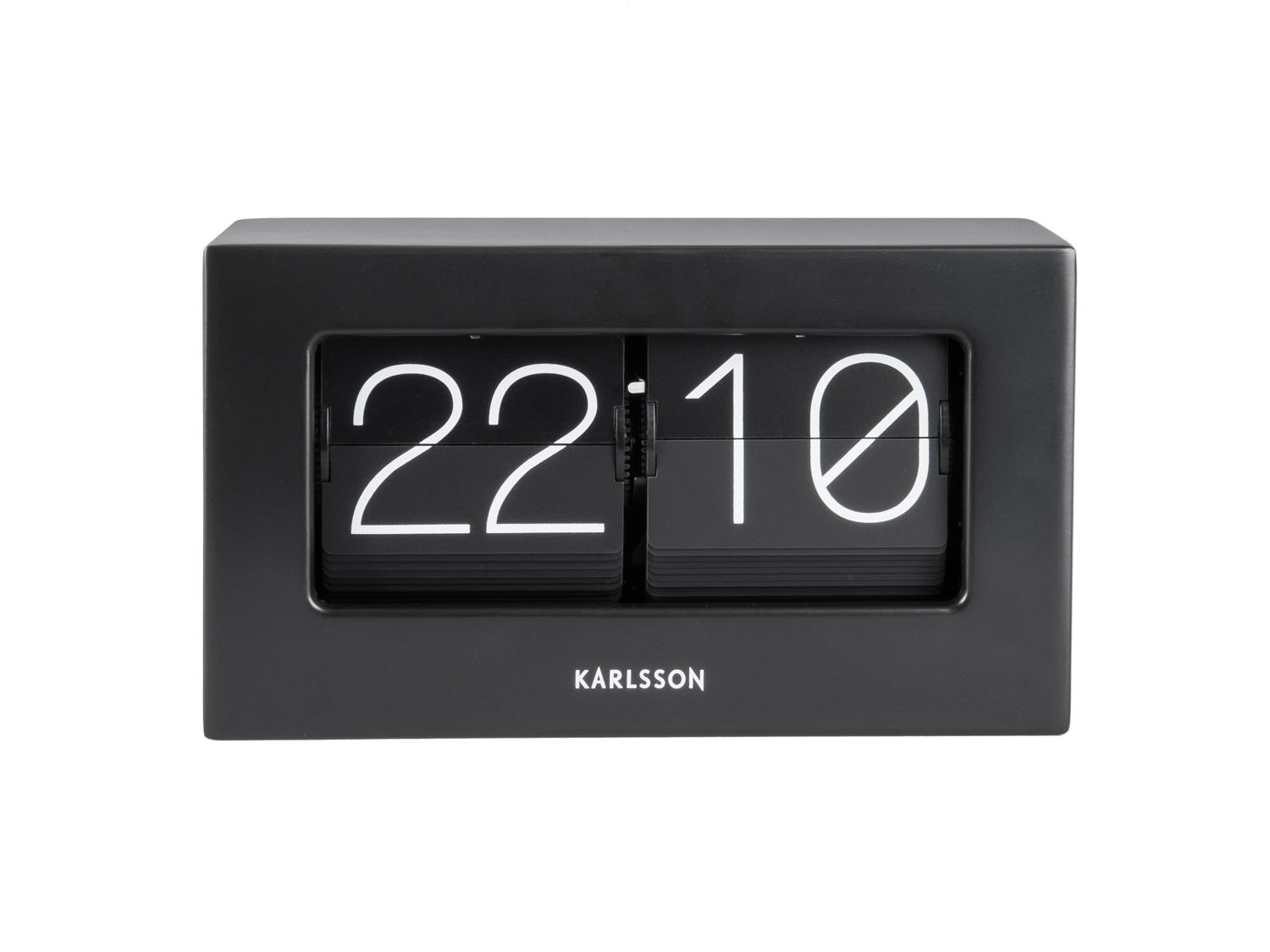 Karlsson - Wall / Table Clock Boxed Flip - Zwart