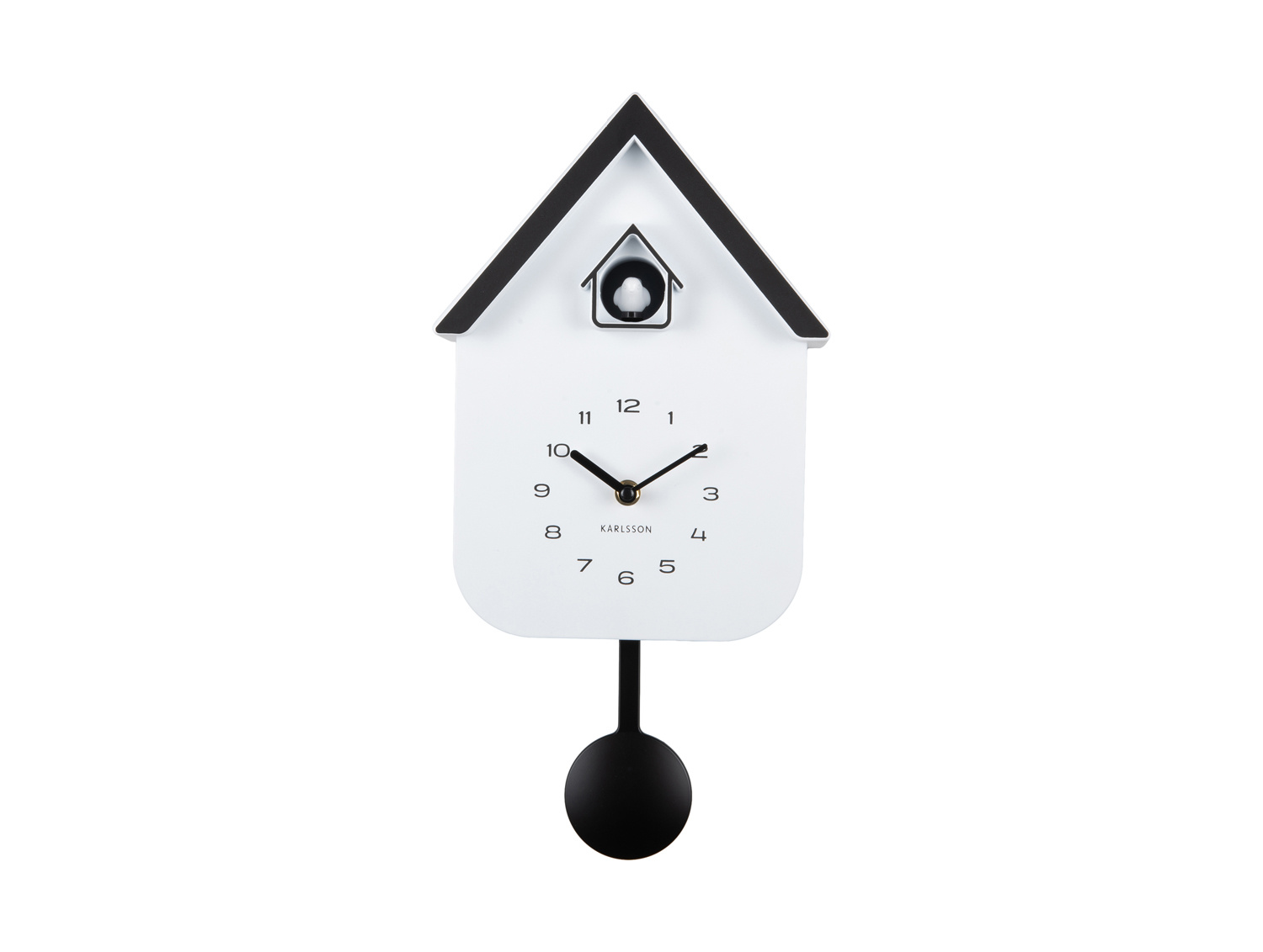 Karlsson - Wandklok Dupla Color Cuckoo - White & Black