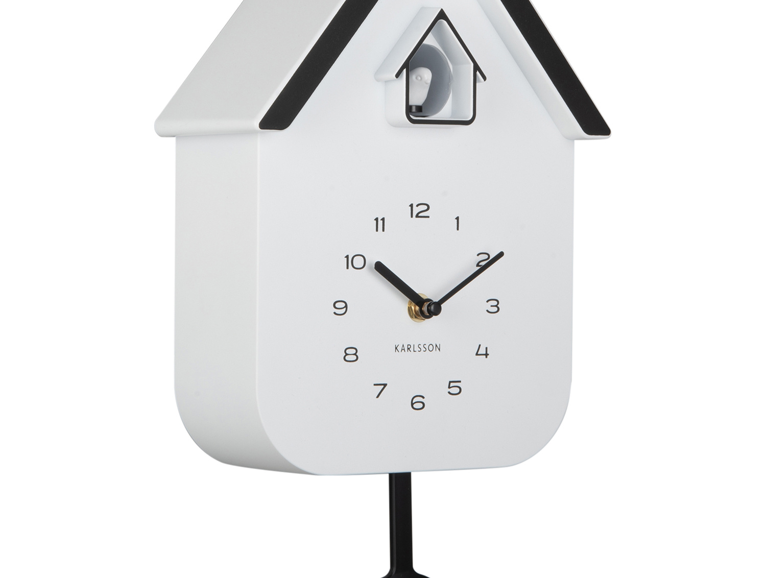 Karlsson - Wandklok Dupla Color Cuckoo - White & Black