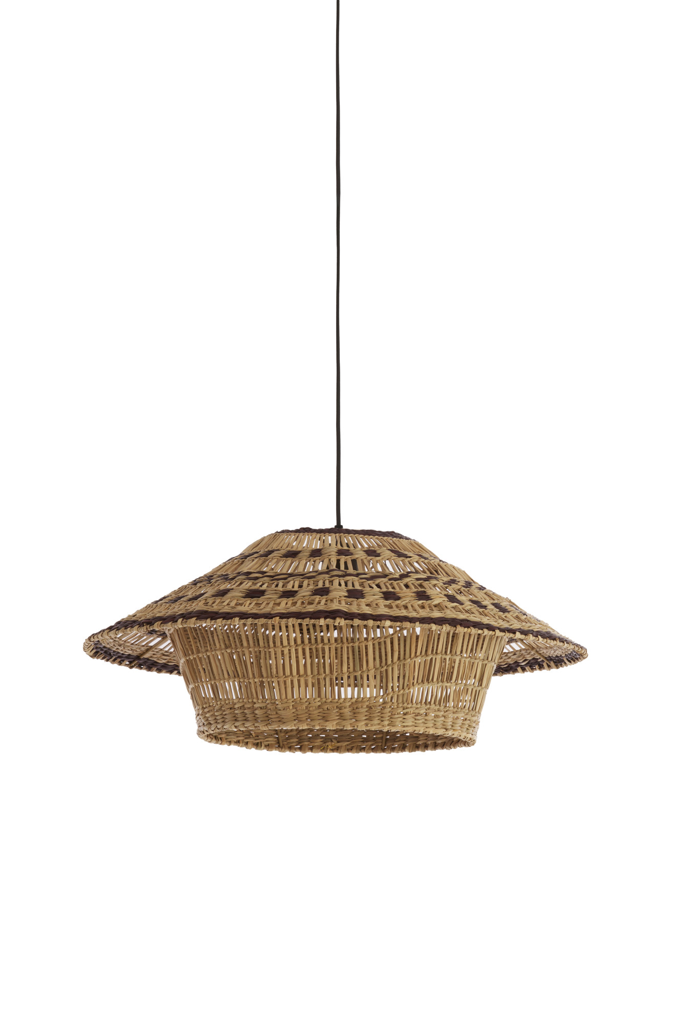 Light & Living - Hanglamp OWANA - Ø64x26 cm - Bruin