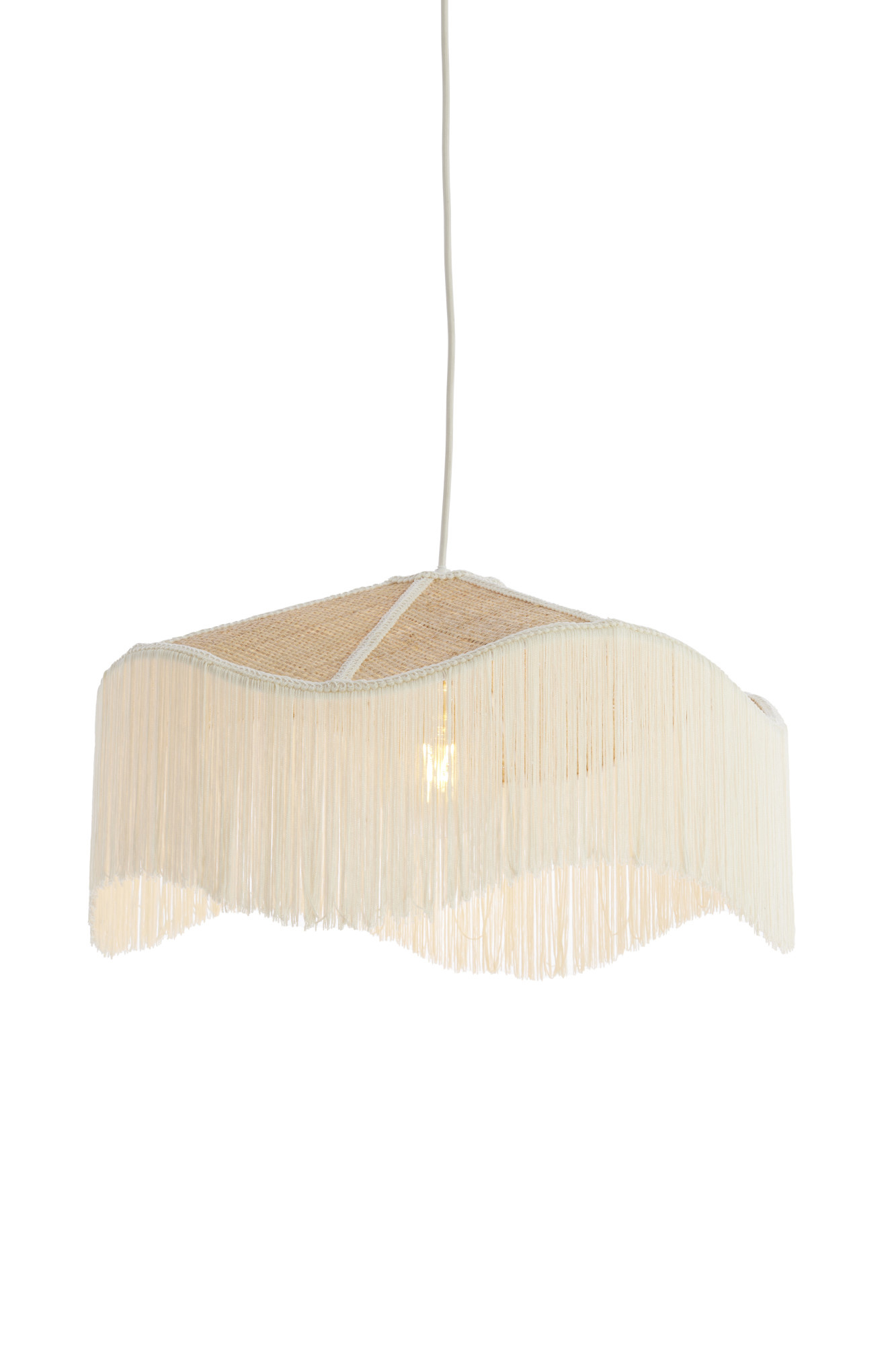 Light & Living - Hanglamp TIFFANY - Ø50x28 cm - Wit