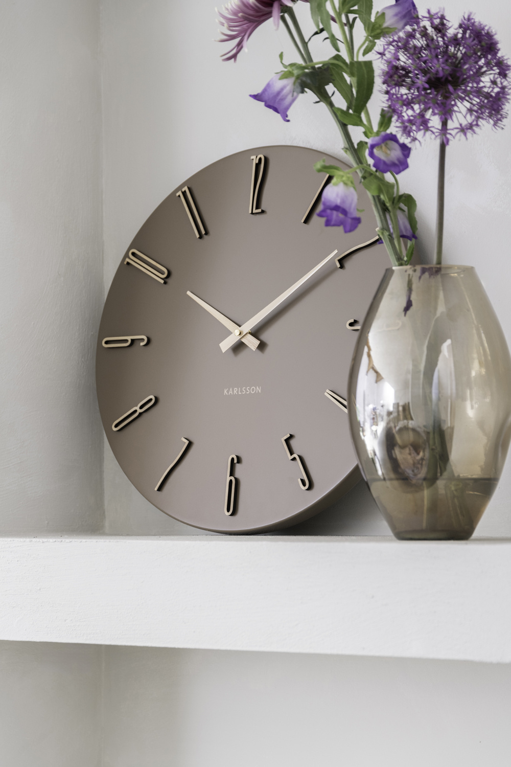 Karlsson - Wandklok Esmerado - Mocha brown- Ø40cm