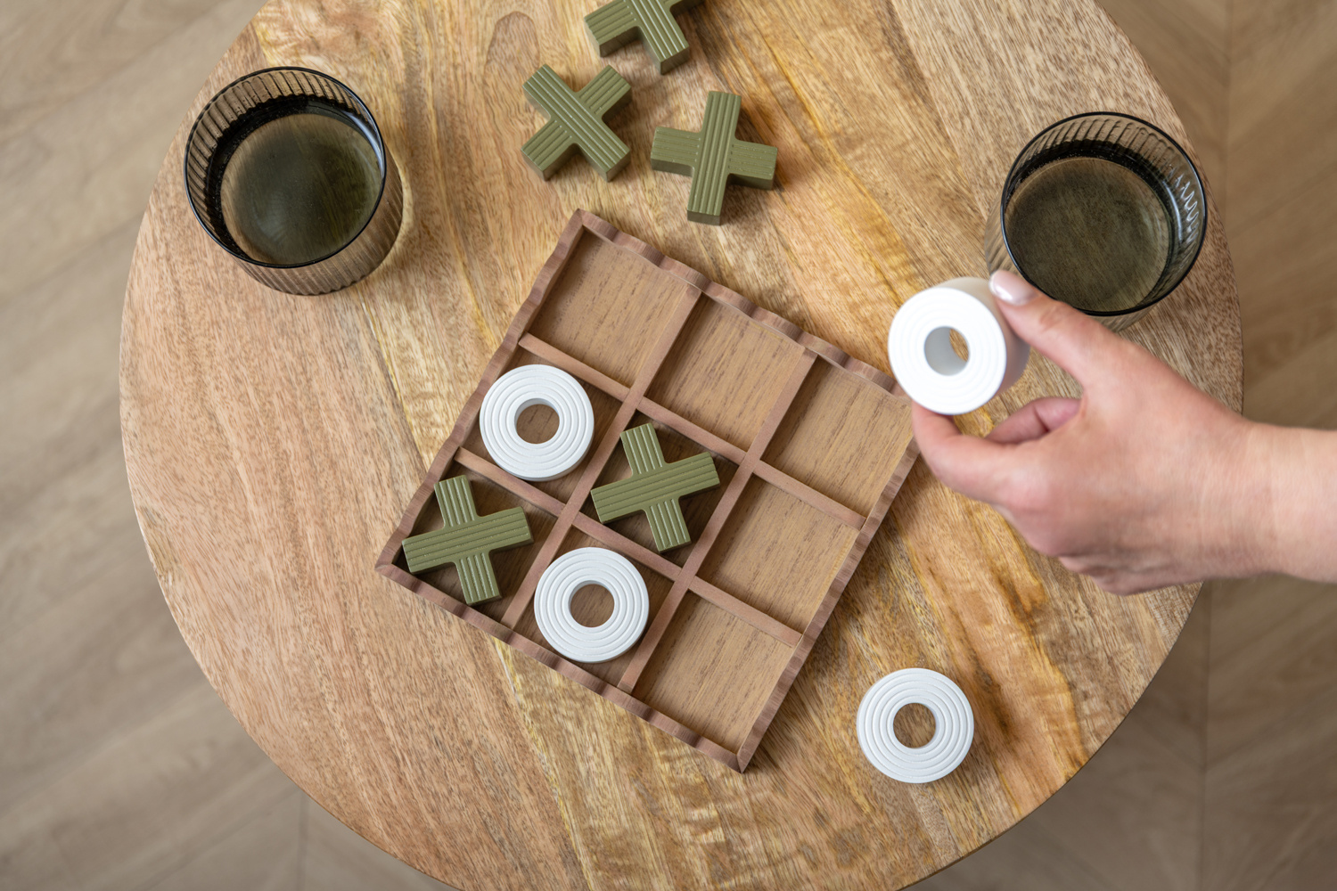 Present Time - Tic Tac Toe - Army green